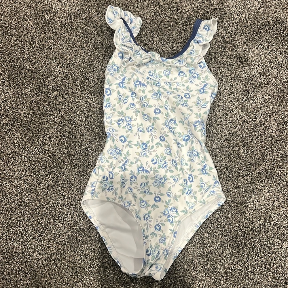 Blue floral swimsuit